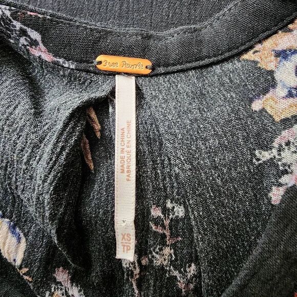 Free People Choker Style Sleeveless Tree Swing Top Black Size XS - Picture 5 of 6